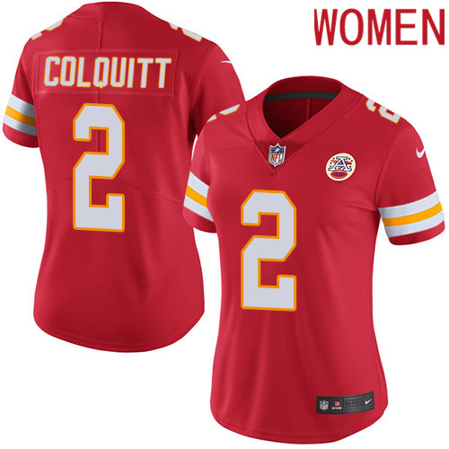 2019 Women Kansas City Chiefs 2 Colquitt red Nike Vapor Untouchable Limited NFL Jersey